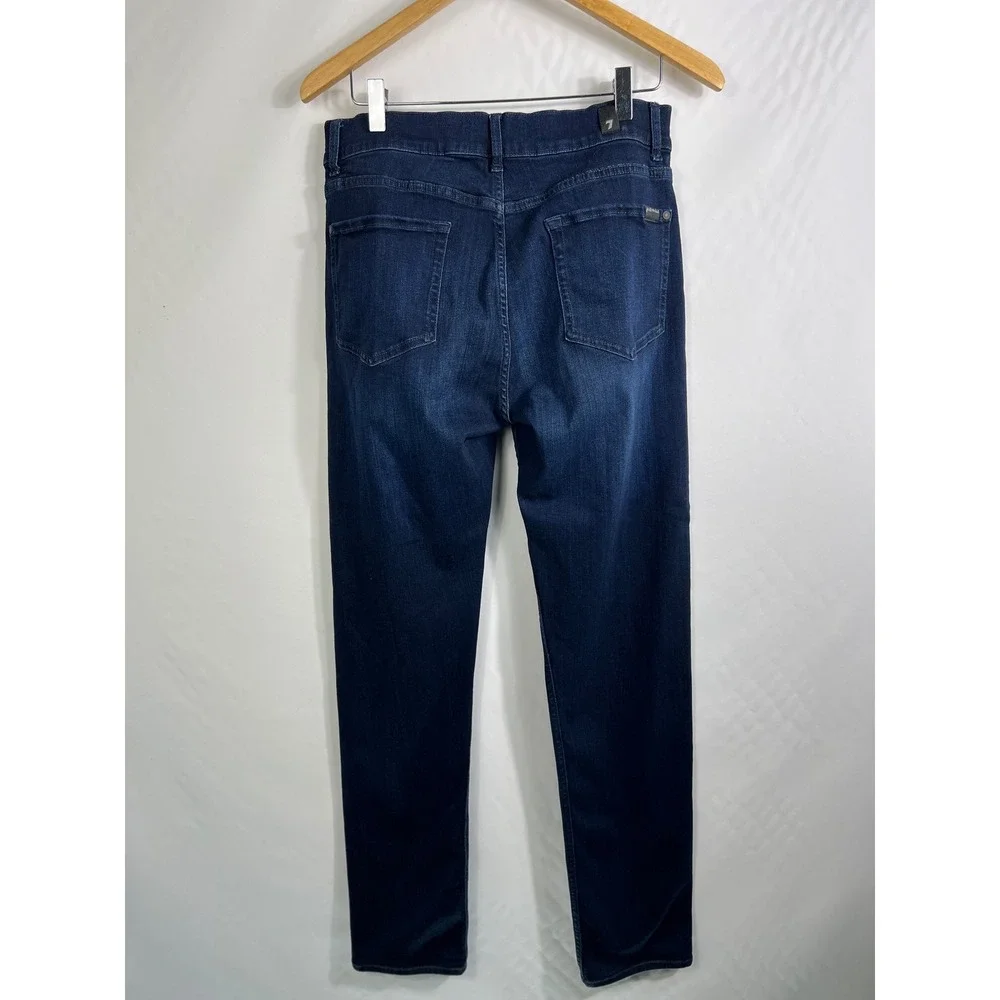7 For All Mankind‎ Slimmy Tapered Luxe Performance Plus Jeans 32 Clean Deep Blue